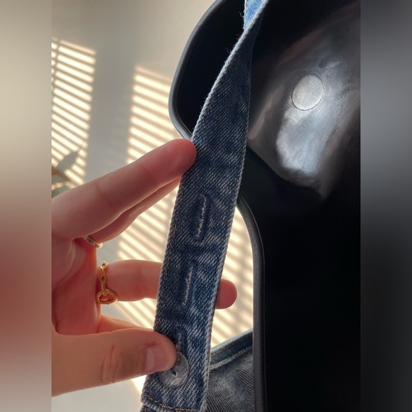 Hollister|| A-Line Denim Mini Zip Up Sleeveless Dress, Worn Once Size XS - Picture 5 of 6